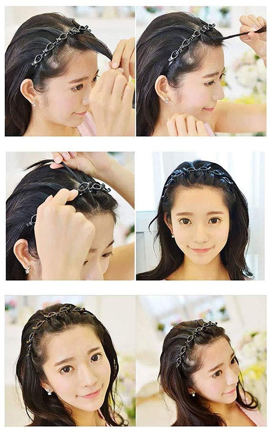 CHRONEX Double Layer Hair Clips for Women & Girls - Non-Slip Alligator Hairpins & Hair Bands for Styling, Makeup, and Everyday Use (Pack of 1) - Perfect for School, Work, Parties & Special Occasions