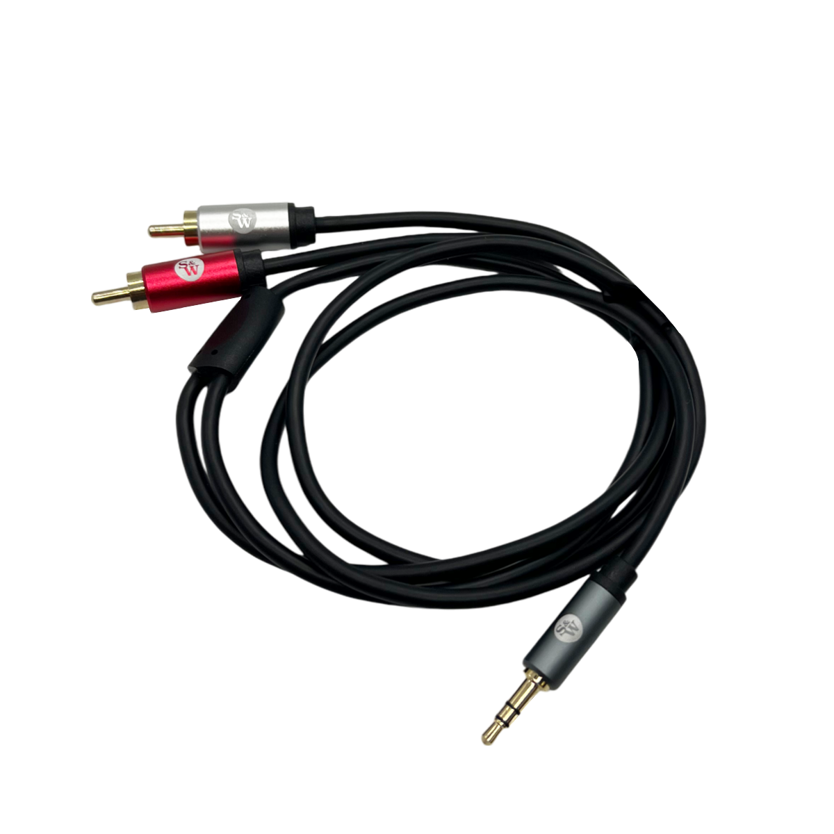 Strauss & Wagner Como RCA to 3.5mm Audio Cable - High-Quality Stereo Audio Upgrade Cable for Home Theater, Speakers, Turntables & Car Audio Systems
