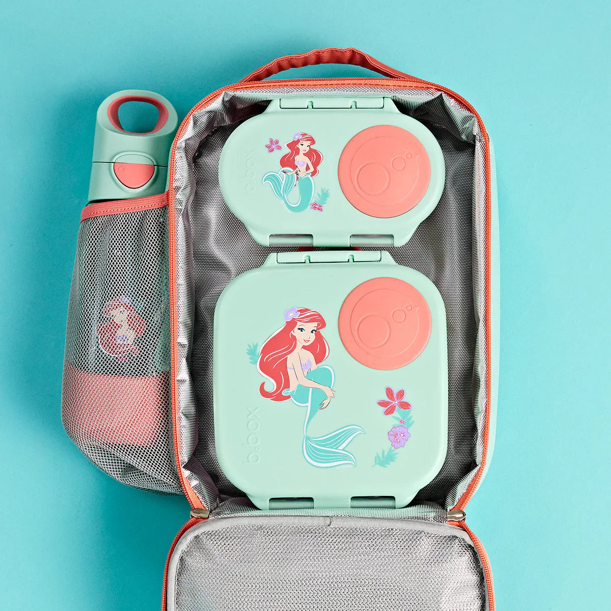 b.box MINI Lunch Box for Kids - The Little Mermaid Insulated Food Container | Perfect for School Lunches, Picnics & Travel
