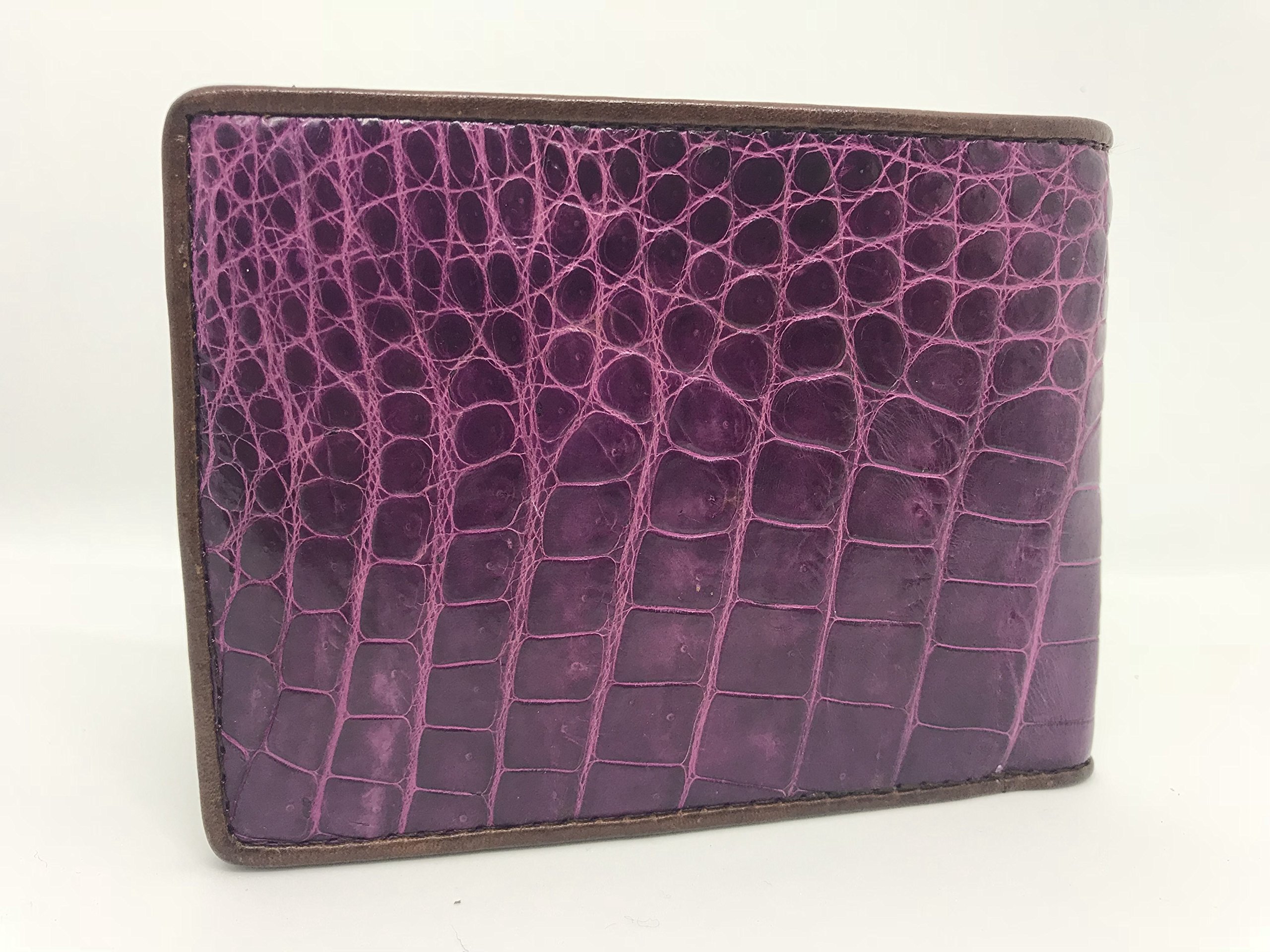 Genuine Crocodile Leather Bifold Wallet for Men - Premium Alligator Skin Billfold - Perfect for Business, Travel & Everyday Use