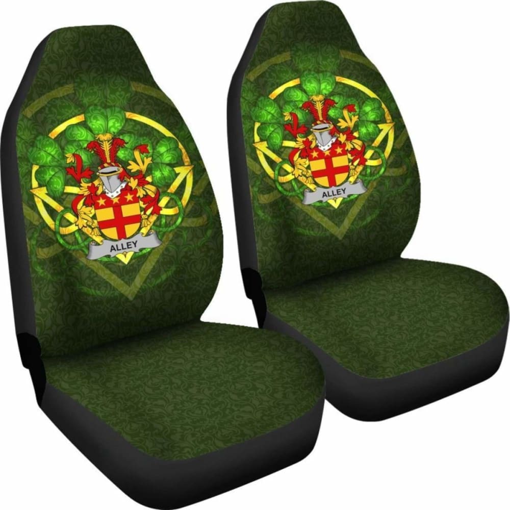 Alley Ireland Car Seat Cover Set of 2 - Premium Celtic Shamrock Design for Auto Protection | Perfect for Cars, Trucks & SUVs | St. Patrick's Day Gift Idea