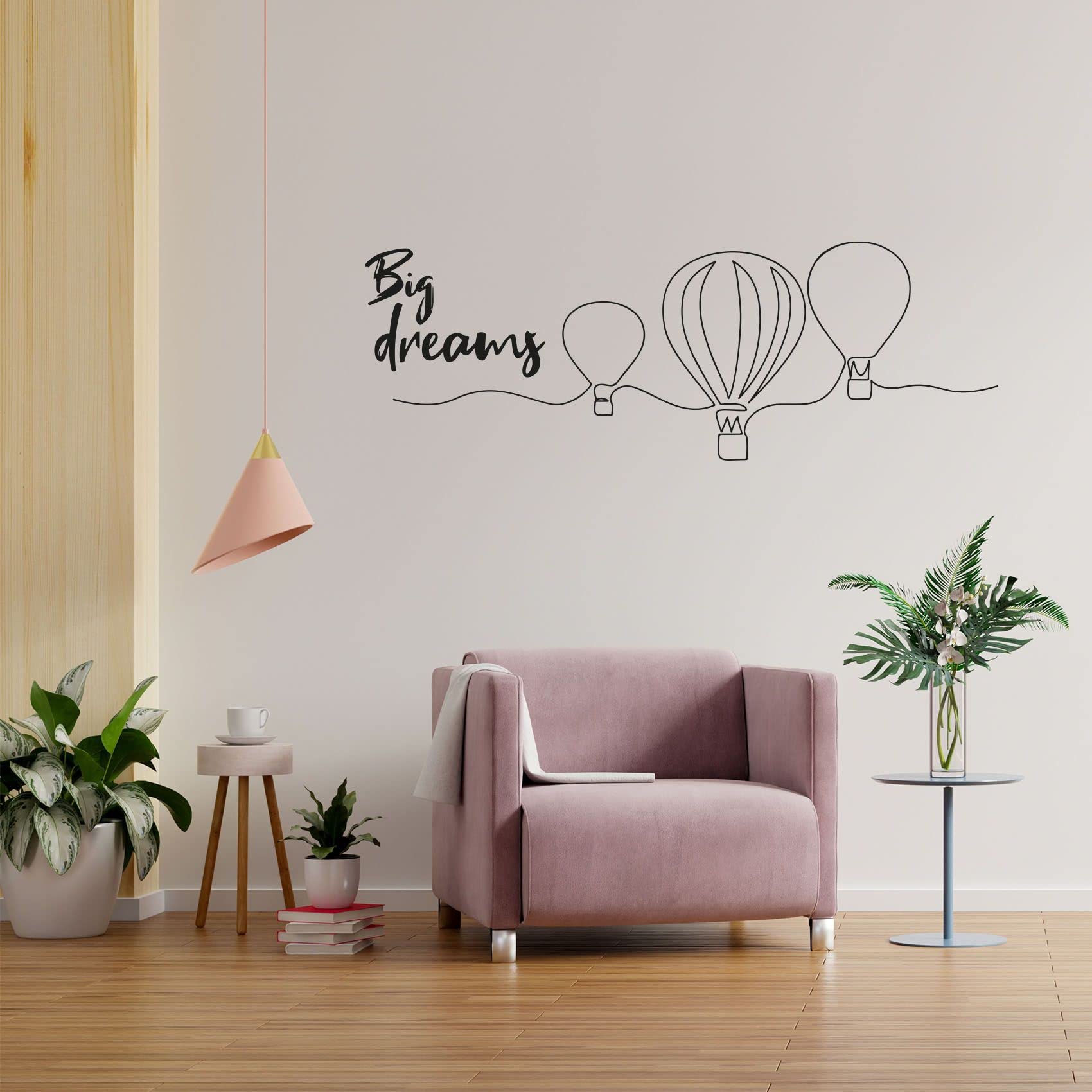Big Dreams Hot Air Balloon Wall Decal - Inspirational Quote Vinyl Sticker for Kids Room, Nursery & Playroom Decor (6x10 inch) - Perfect for Bedrooms, Classrooms & Birthday Party Decorations