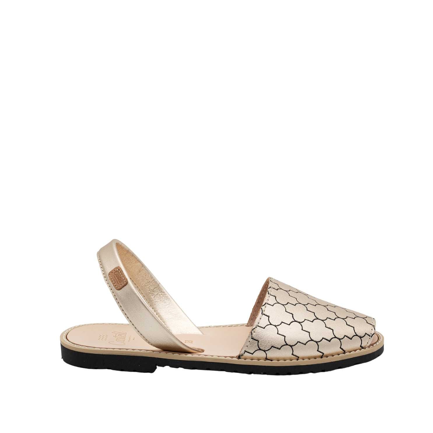 Open Toe Leather Menorcan Sandals with Sling Back - Madona 1056 Mosaico | Comfortable Summer Casual Shoes for Beach, Vacation & Outdoor Walking