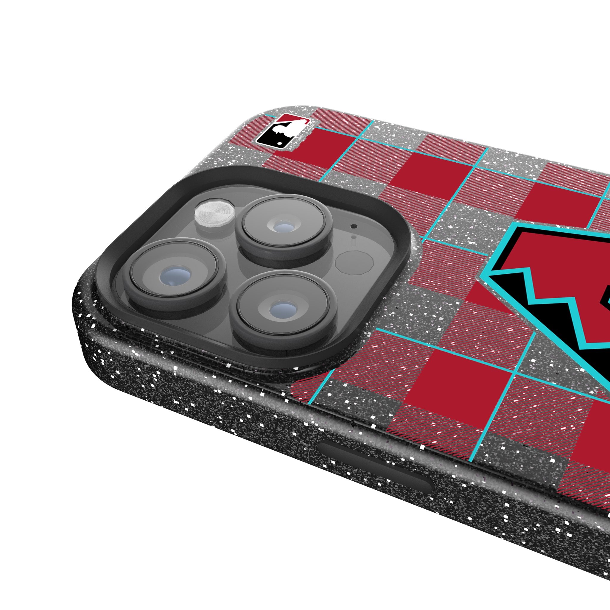 Arizona Diamondbacks Plaid Rhinestone Phone Case for iPhone & Samsung - Stylish & Protective for Baseball Fans & Games