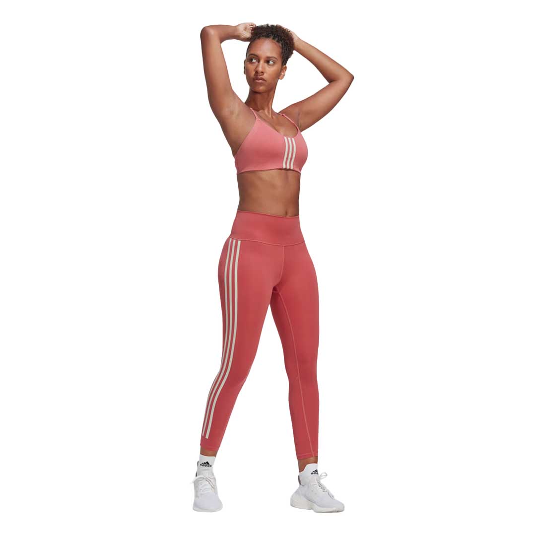 Adidas Women's Optime Trainicons 7/8 Workout Leggings - HM1151 - High Waisted Yoga Pants for Running, Gym & Fitness Training