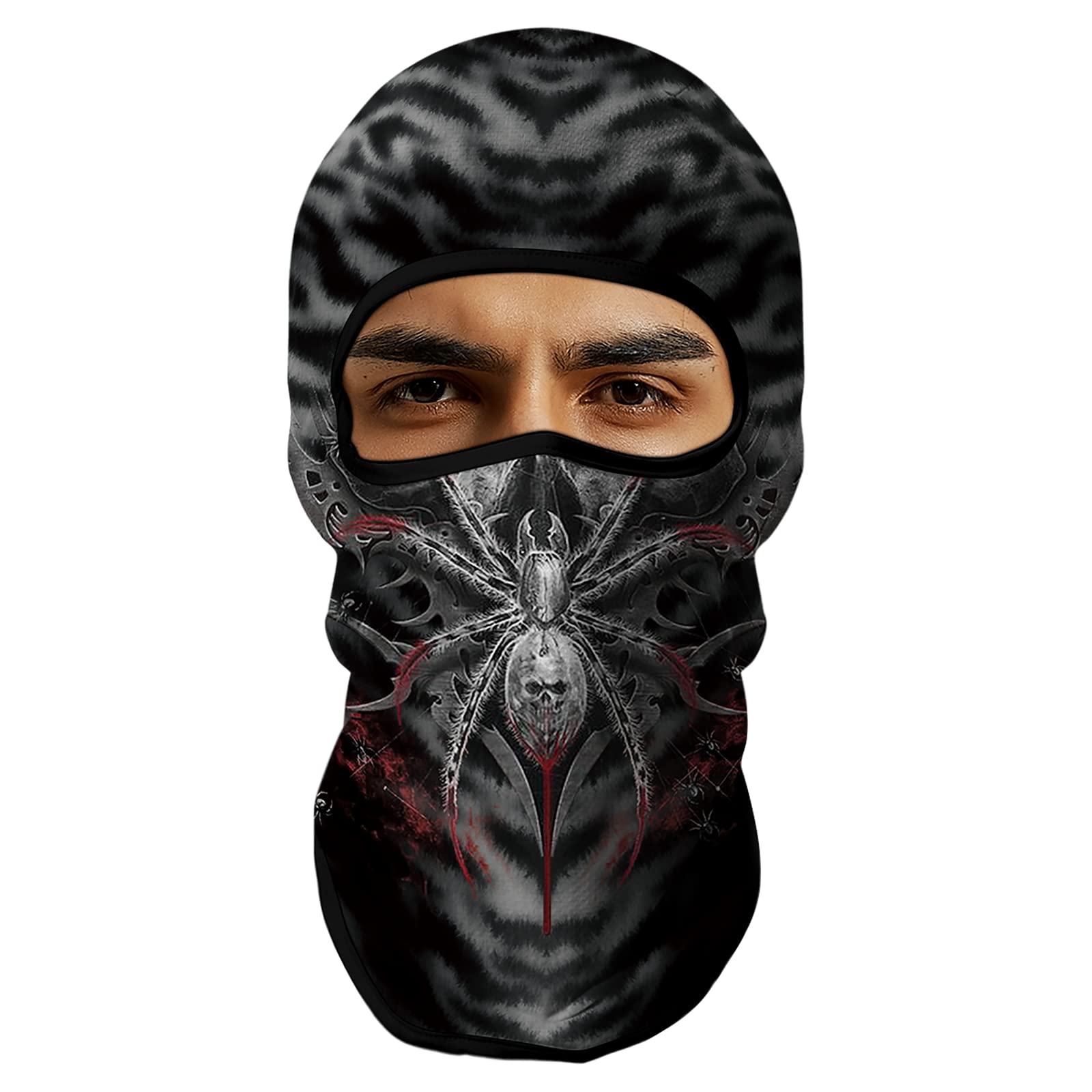 Venswell 3D Skull Balaclava Ski Mask - Full Face Cover for Winter Sports, Cycling, Motorcycle Riding & Halloween Costumes - Warm & Breathable Cold Weather Gear for Men & Women