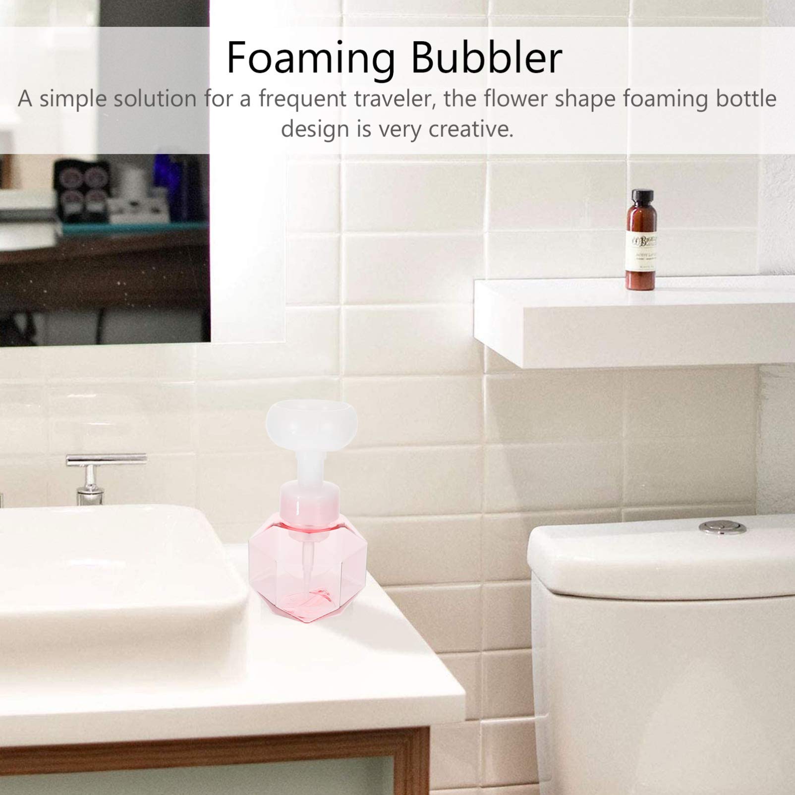 Cabilock Foaming Soap Dispenser - Facial Foam Cup with Flower Whip Bubble Maker for Travel, Beauty Tools & Skin Care - Perfect for Travel Bottles, Daily Face Cleansing & Makeup Removal