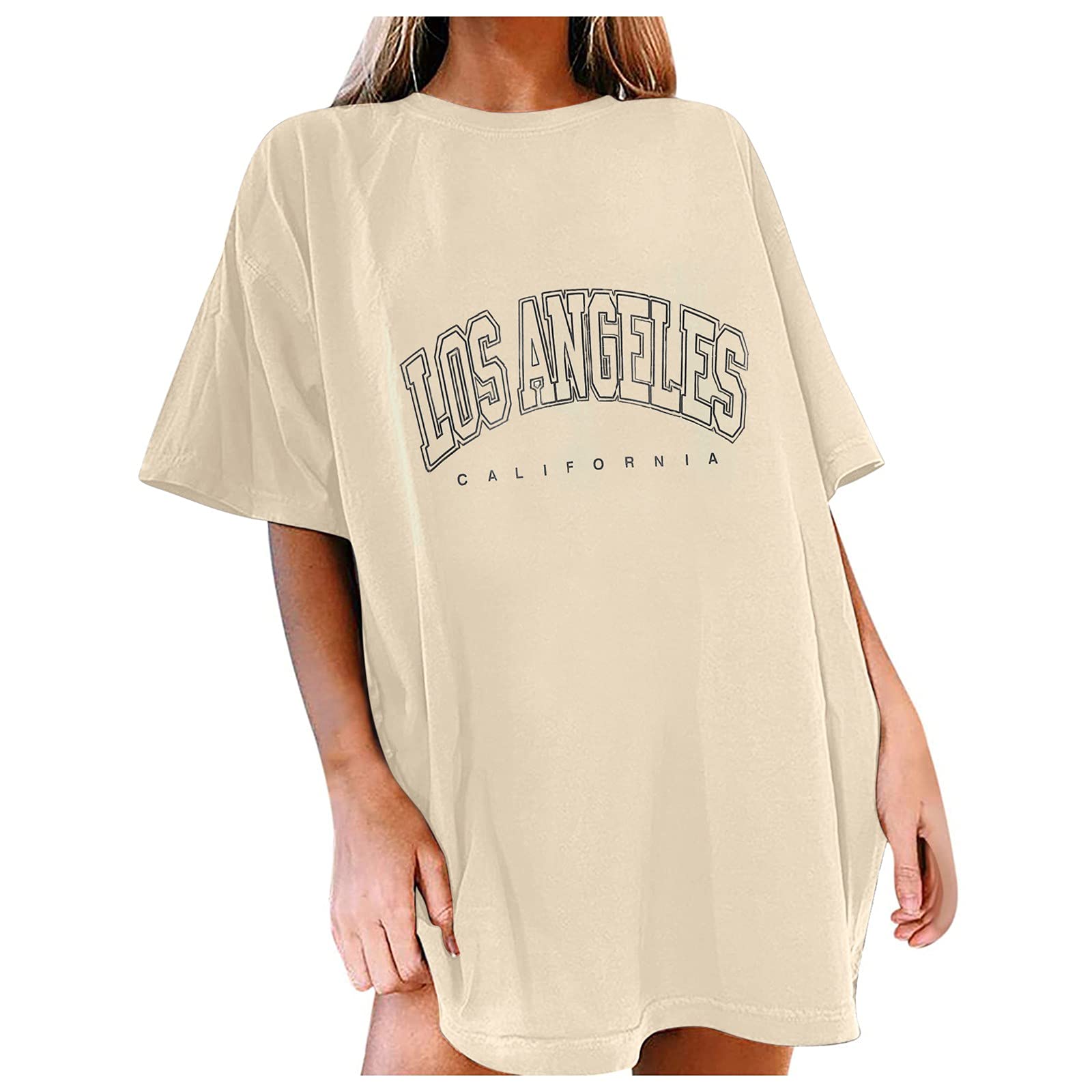Funny Oversized T-Shirts for Women - Summer Short Sleeve Crewneck Casual Loose Trendy Tops | Perfect for Everyday Wear, Weekend Outfits & Relaxing at Home