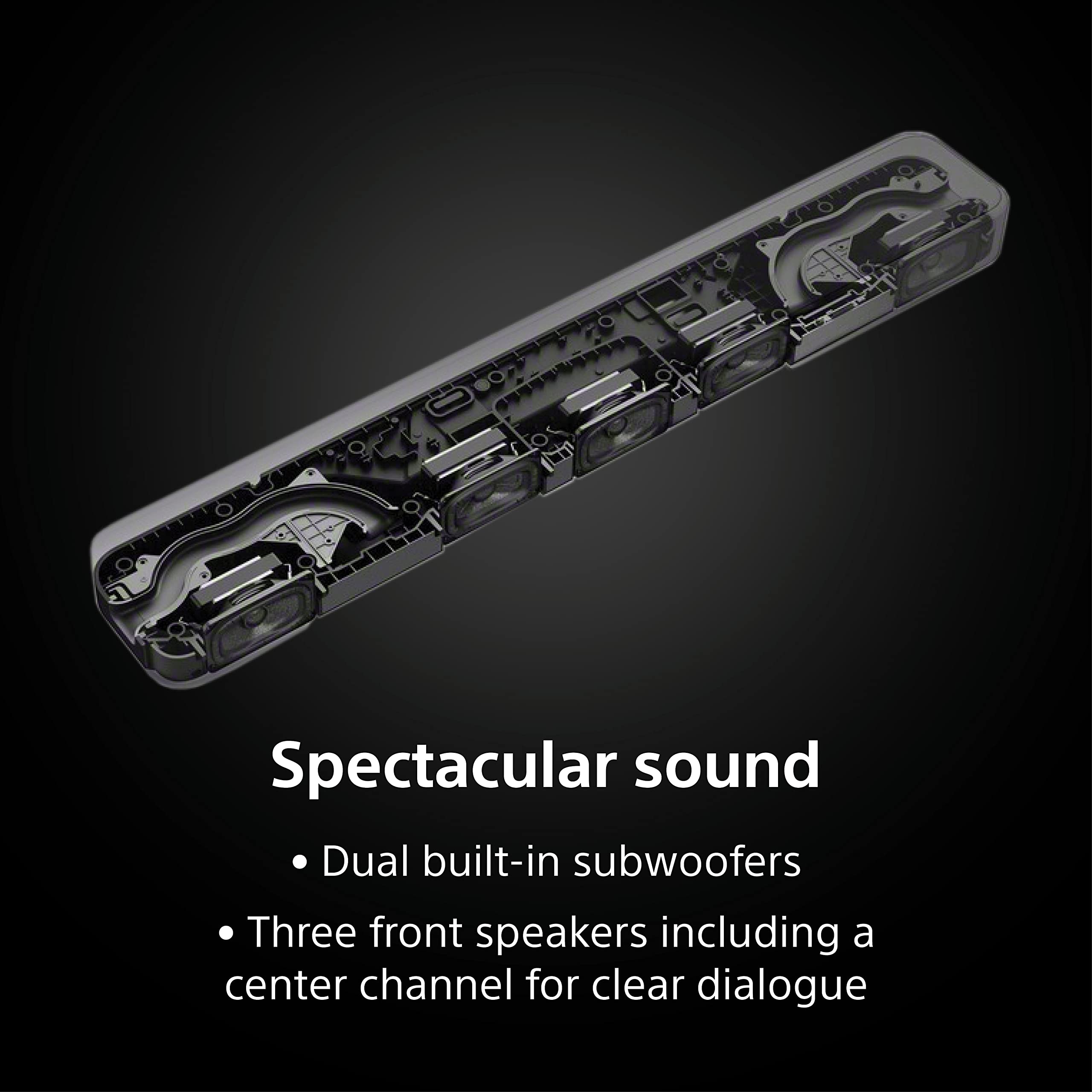 Sony HT-S2000 Compact 3.1 Channel Dolby Atmos Sound Bar with Wireless Subwoofer - Premium Home Theater Audio for Movies, Music & Gaming