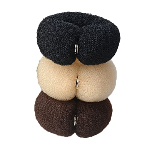 2 Packs Magic Roll Hair Donut Bun Maker - DIY Foam Hair Ring Shaper for Perfect Buns & Updos (White) - Great for Weddings, Parties & Everyday Styling