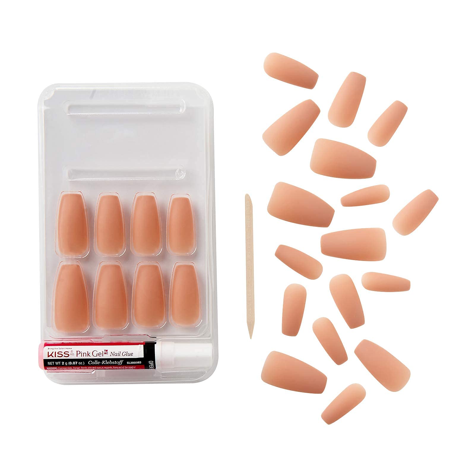 Gold Finger Gel Glam Full Cover False Nails - Long Press On Fake Nails with Glue for Women | Perfect for Parties, Weddings & Special Occasions