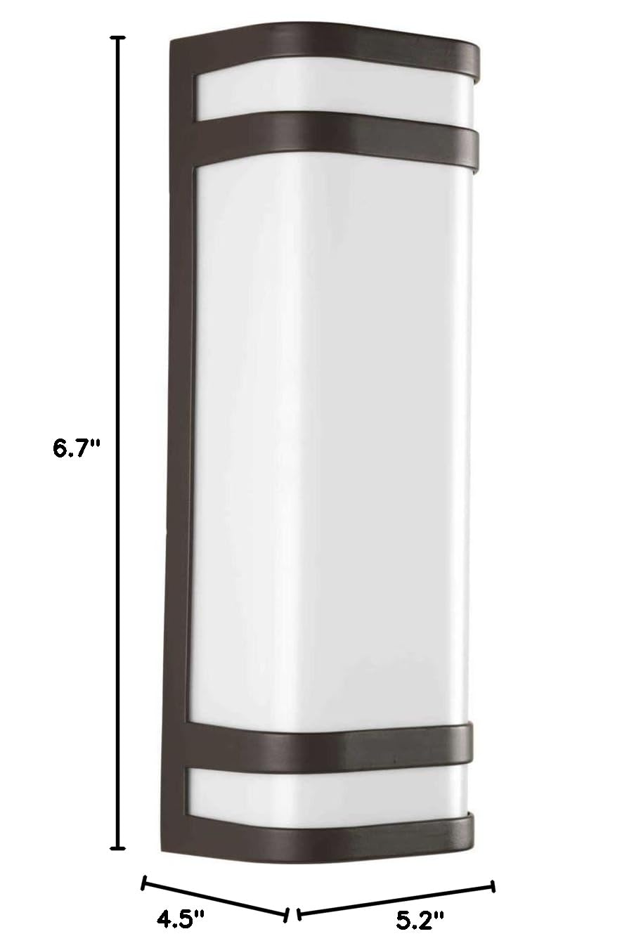 Progress Lighting Valera LED 2-Light Matte White Acrylic Shade Modern Outdoor Wall Lantern - Architectural Bronze Finish for Porch, Patio & Garden Lighting