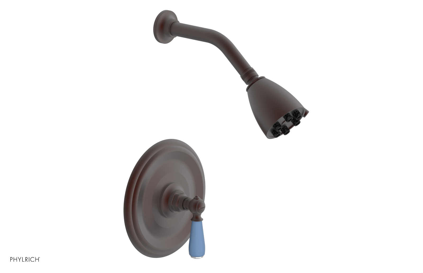 Jamestown Pressure Balance Shower Set with Lever Handle & Light Blue Accents - 165 22 - Perfect for Modern Bathroom Renovations & Spa-Like Shower Experience