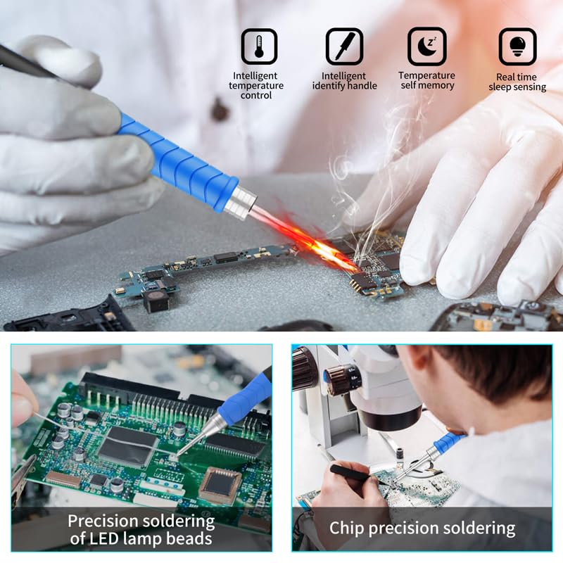 200W Dual Channel Soldering Station with T210/T115 Handle - Professional Soldering Iron Kit for Electronics Repair, DIY Projects, and PCB Work