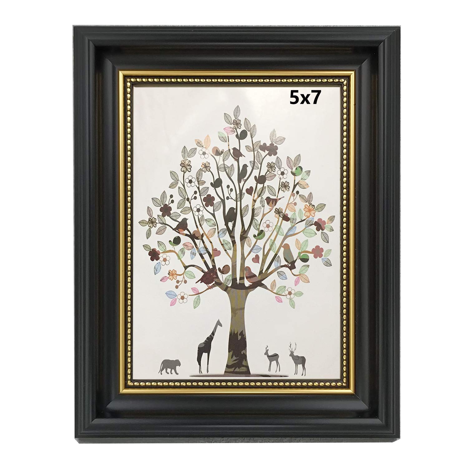 5x7 and 7x9 Black Picture Frames for Table Top & Wall Display - Shatterproof Plexiglass Panel with Plastic Packaging - Perfect for Home Decor, Office Photos, and Gift Giving