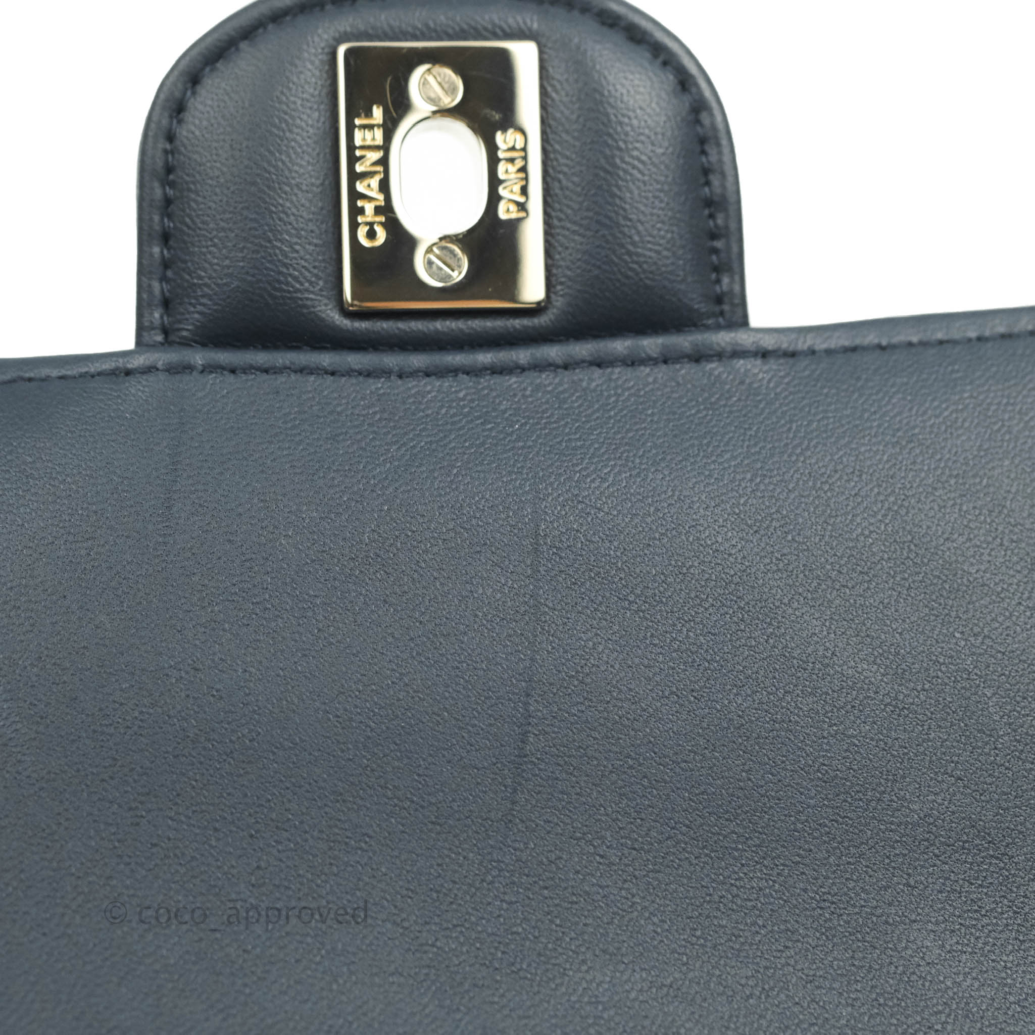 Chanel Chevron Mini Rectangular Flap Bag in Navy Lambskin Leather with Gold Hardware - Luxury Crossbody Purse for Women, Perfect for Date Night & Special Occasions