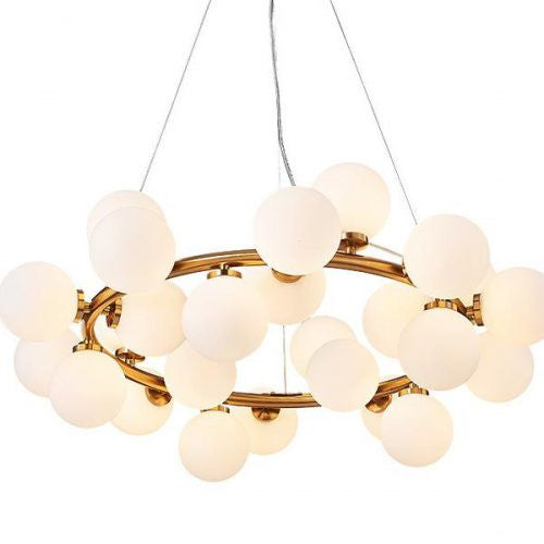 Elegant Natalie Orb Chandelier - Modern Crystal Ceiling Light Fixture for Dining Room, Bedroom & Living Room Decor