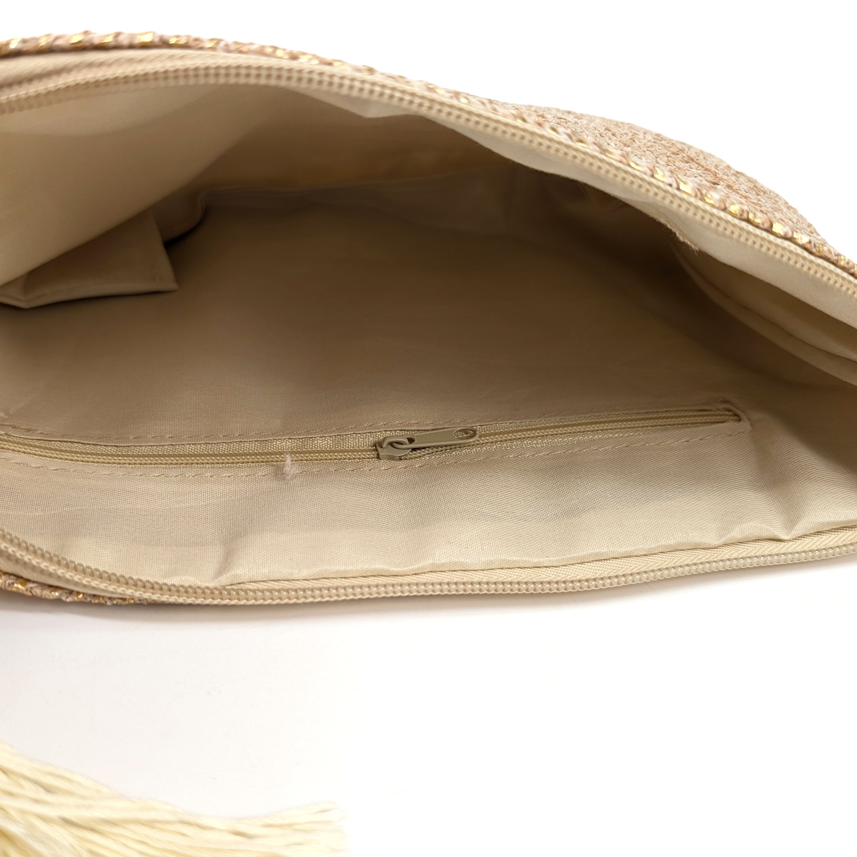 Elegant Gold Tassel Clutch Bag for Women - Perfect for Evening Parties, Weddings & Special Occasions