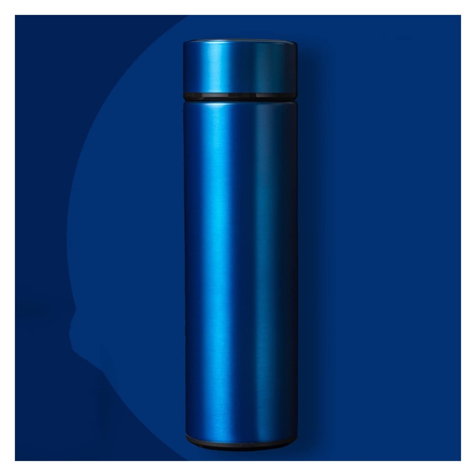 Smart LED Temperature Display Vacuum Insulated 304 Stainless Steel Water Bottle - 20oz Leakproof Thermos for Hot & Cold Drinks - Perfect for Office, Gym, Travel, Hiking - Keeps Coffee, Tea, Water Hot/Cold for 24 Hours (Color: Black)