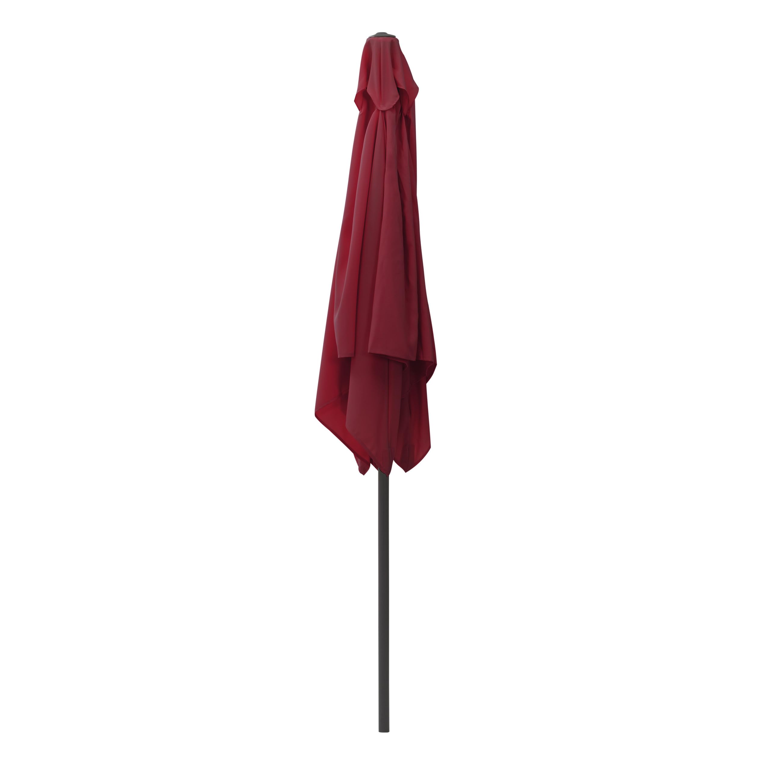 CorLiving PPU-350-U Outdoor Patio Umbrella in Wine Red - UV Protection, Wind Resistant for Backyard, Poolside, and Garden Use