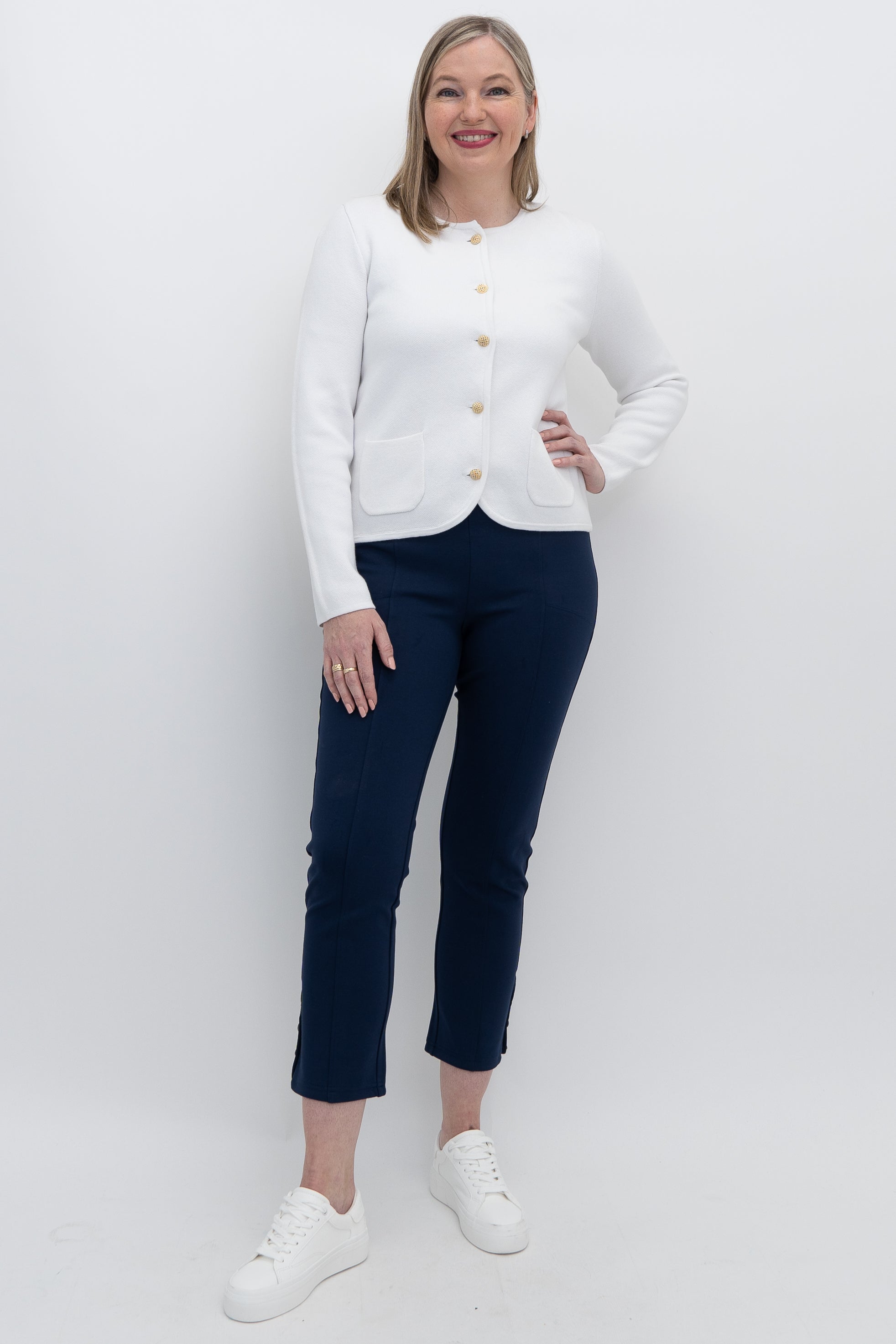 Amira Women's Cotton Sweater - Soft & Comfortable White Pullover for Casual Wear & Layering | Perfect for Fall & Winter Outfits