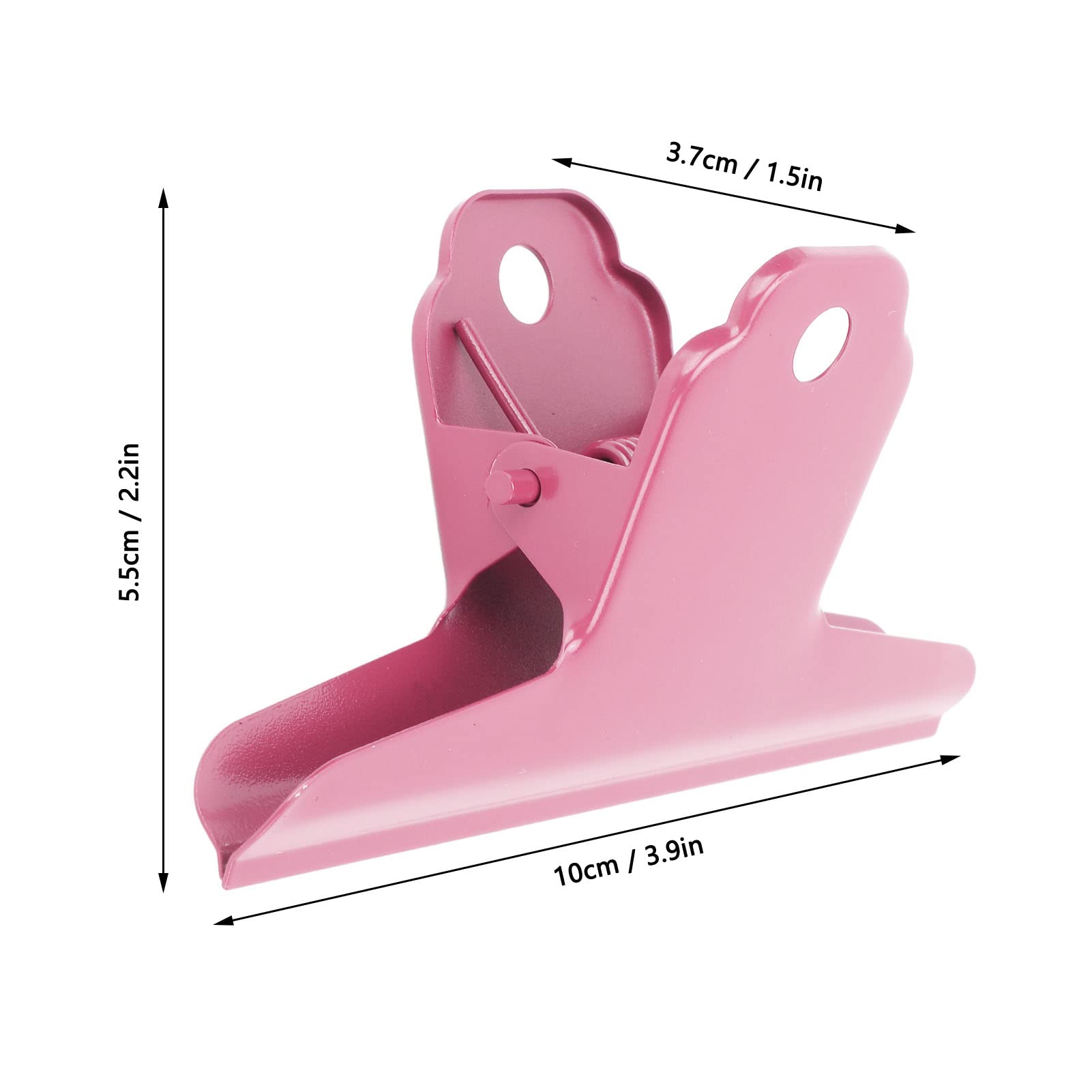 Large Metal Binder Clips for Office & School - Heavy Duty Jumbo Paper Clips, File Holders for Documents, Photos, Pictures - Perfect for Organizing Home Office, Classroom & Craft Projects (Pink)