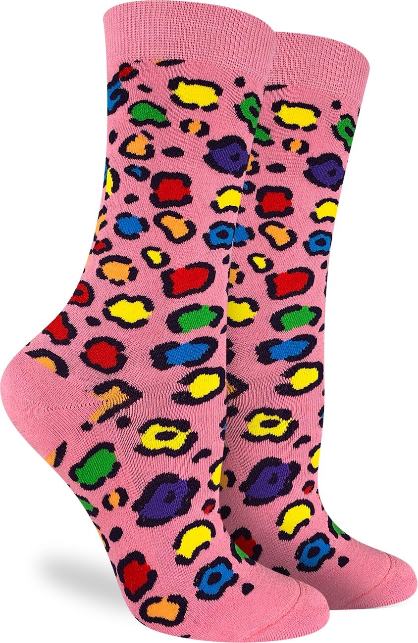 Good Luck Sock Women's Animal Print Crew Socks - Fun & Comfortable Casual Socks for Adults - Perfect for Everyday Wear, Gifts & Fashion Outfits
