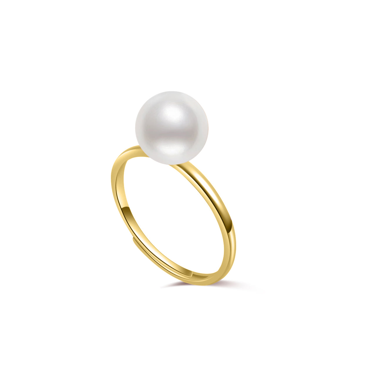 18K Gold Interchangeable Pearl Ring KR00015 - Elegant Adjustable Pearl Jewelry for Women | Perfect for Weddings, Anniversaries & Special Occasions