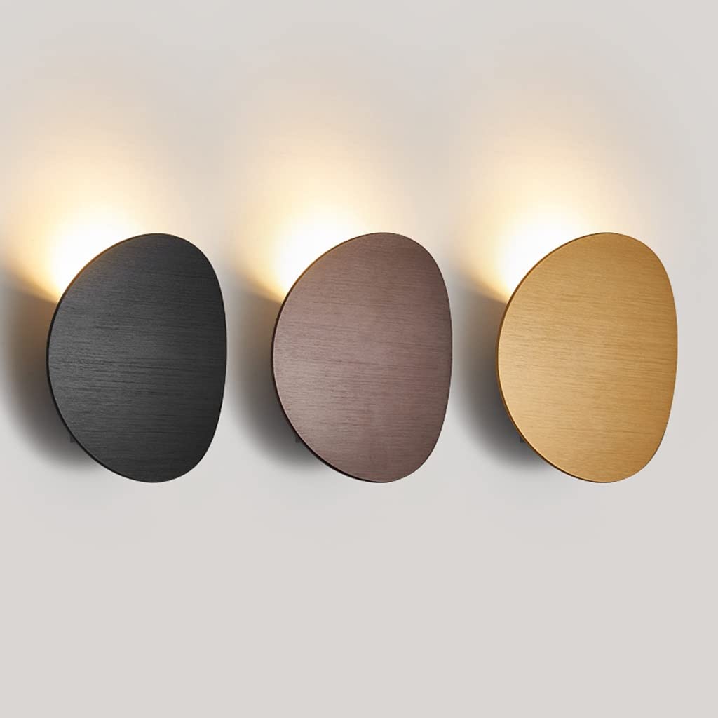 Modern Minimalist Round Wall Lamp - Gold Indoor Lighting for Living Room, TV Background, Study & Hallway - 1pc Creative Wall Light for Home Decor