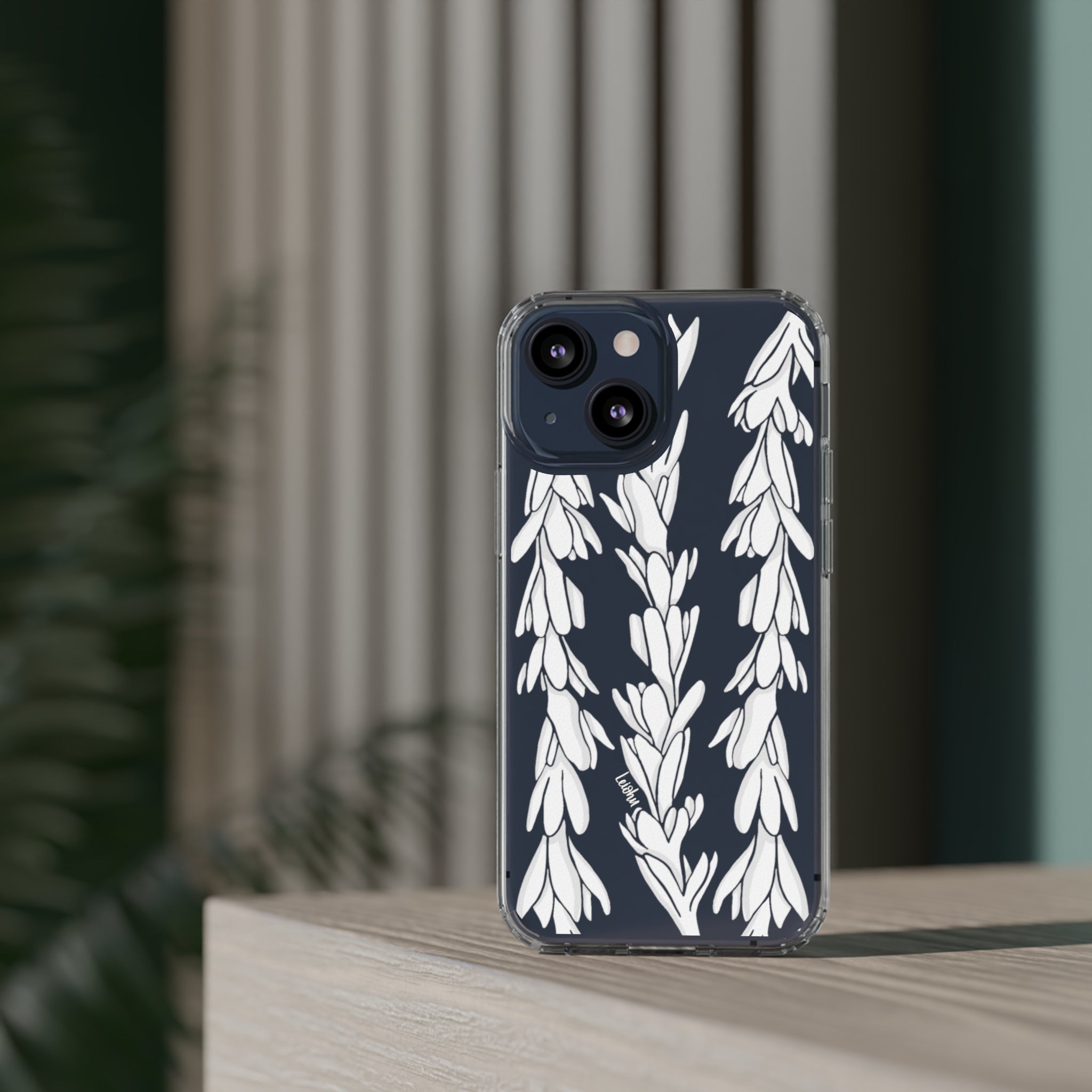 Premium Tuberose Lei Clear Phone Case - Shatterproof & Slim Design for iPhone & Samsung | Perfect for Hawaiian Luau, Beach Parties & Tropical Vacations