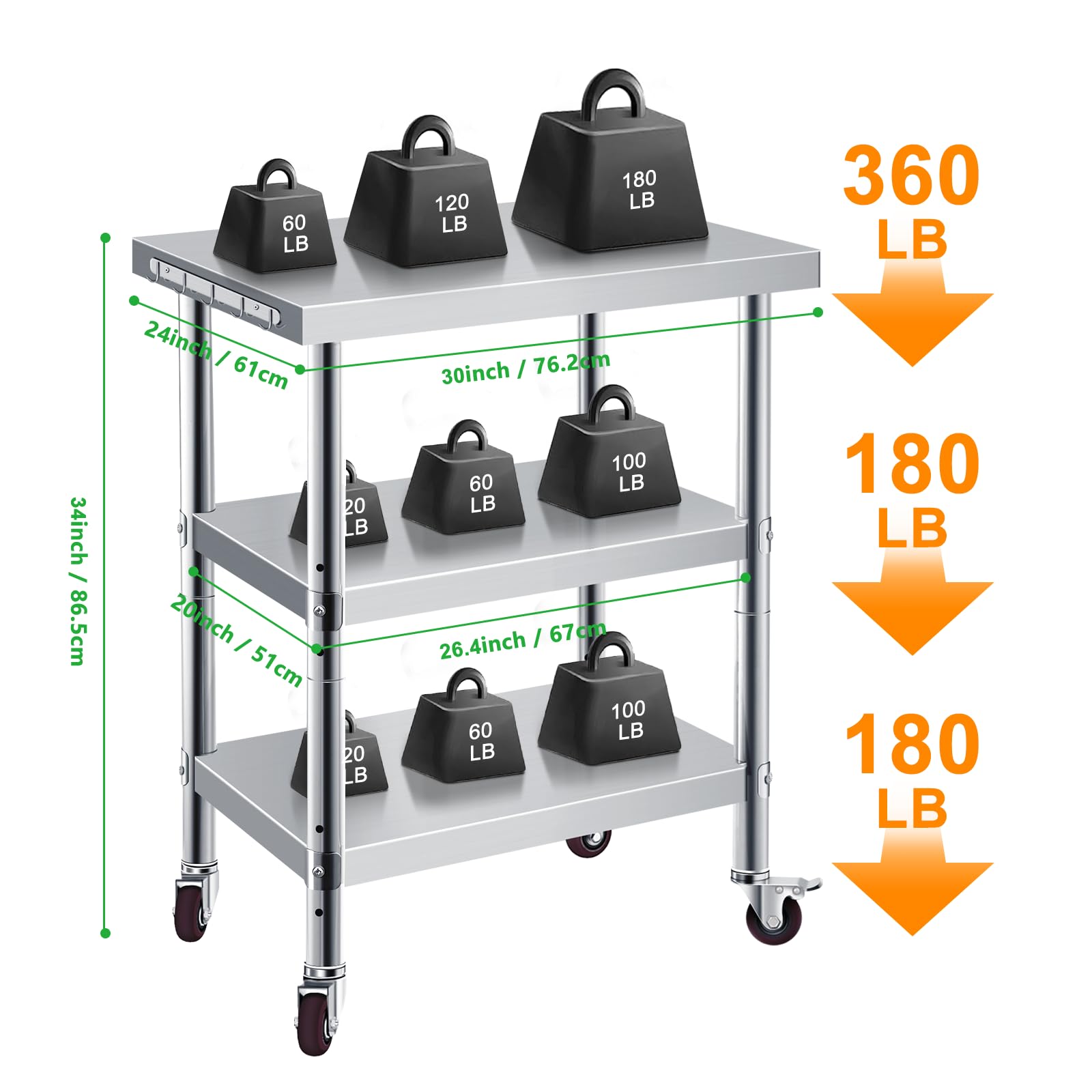 Stainless Steel Prep Table 30