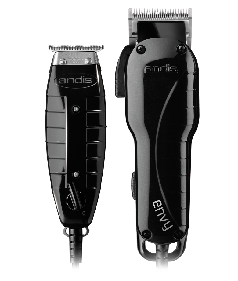Andis Style T Combo - Professional Hair Clipper & Trimmer Set for Men & Women - Perfect for Home Haircuts, Barbershops & Styling (Black)