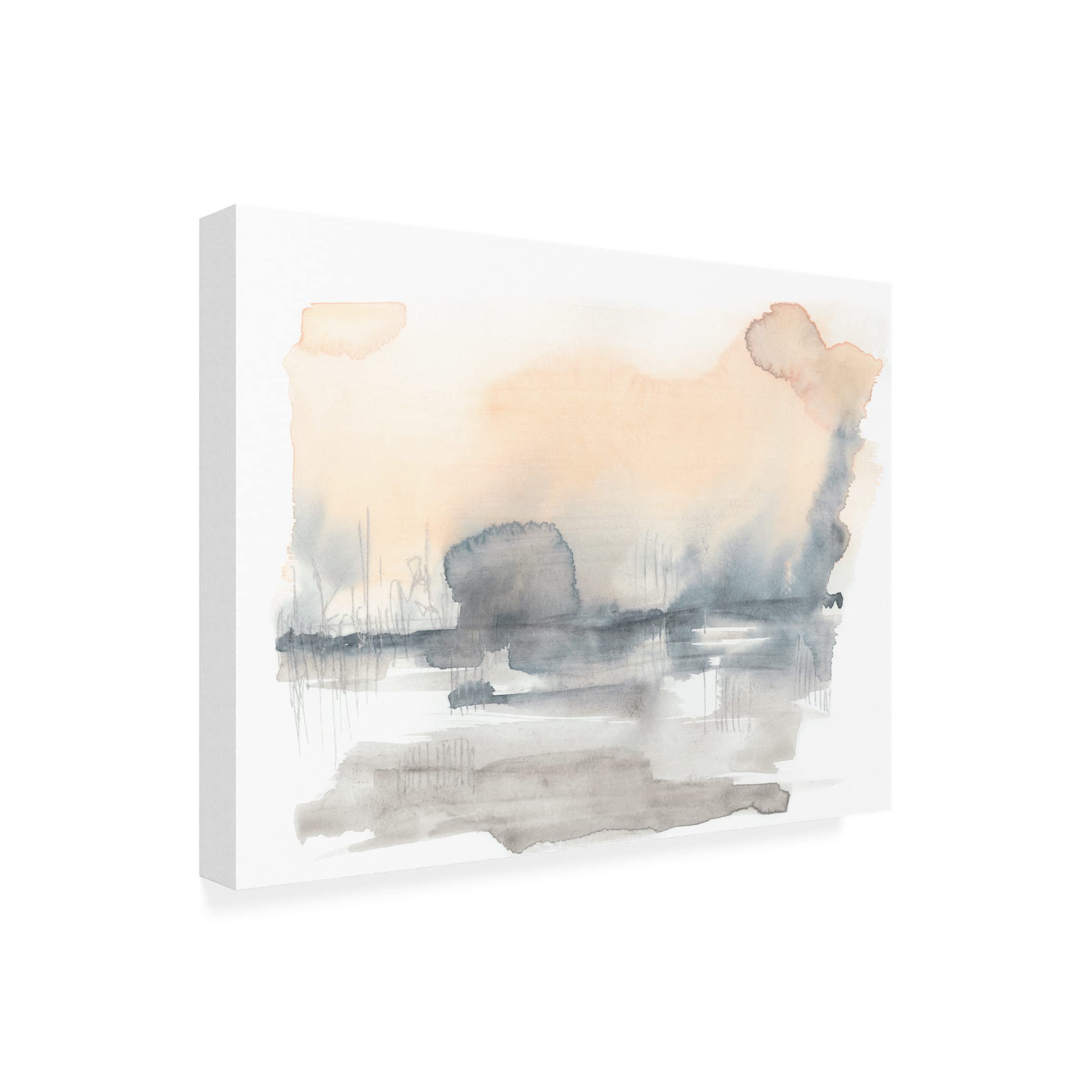 Jennifer Goldberger 'Blush Haze I' Canvas Wall Art Print - Modern Abstract Painting for Living Room, Bedroom & Office Decor