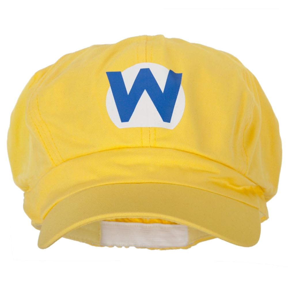 Super Mario Bros Character Hats - Mario, Luigi, Wario & Waluigi Cotton Elastic Newsboy Caps for Cosplay, Gaming Events & Everyday Fashion