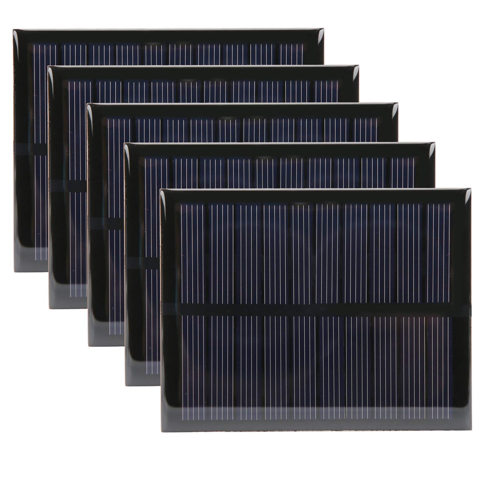 WNSC 5Pcs Mini Solar Panel Module - 160mA Portable Micro Solar Panels for Solar Chargers & Systems | Windproof & Snowproof | Ideal for Camping, Hiking, Emergency Power & DIY Solar Projects