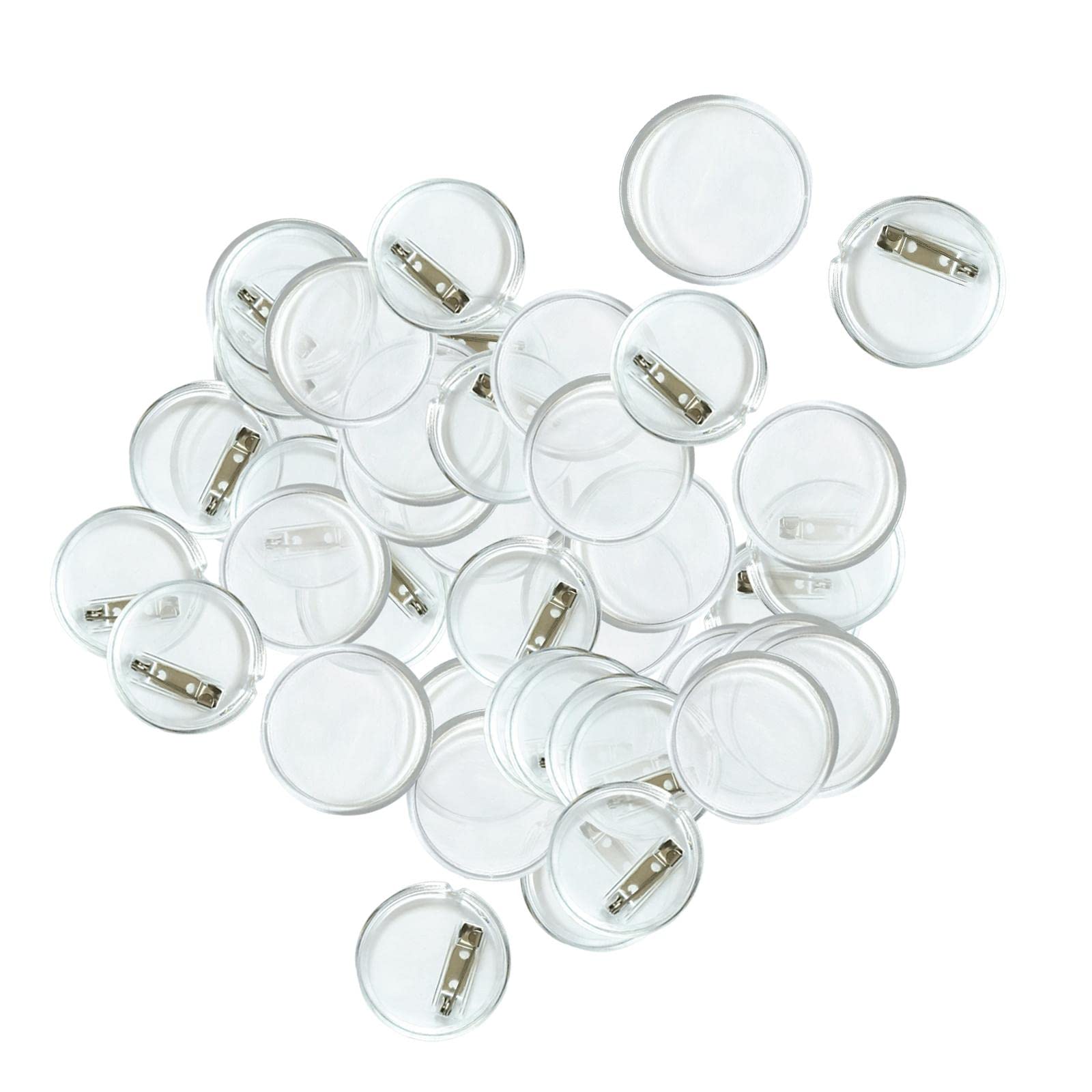 Gazechimp 100-Pack Durable Acrylic Button Pins with Metal Clutch - Customizable Badge Pins for School Projects, DIY Crafts, Clothes Decoration & Gifts - Perfect for Events, Parties & Fundraisers