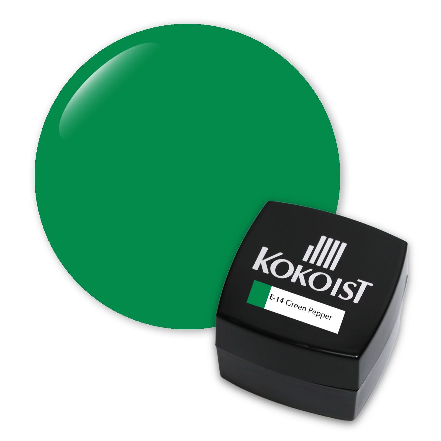 Kokoist E 14 Green Pepper Nail Gel Polish - Long Lasting Vegan Gel Nail Polish for Salon & Home Manicure - Perfect for Spring & Summer Nail Designs