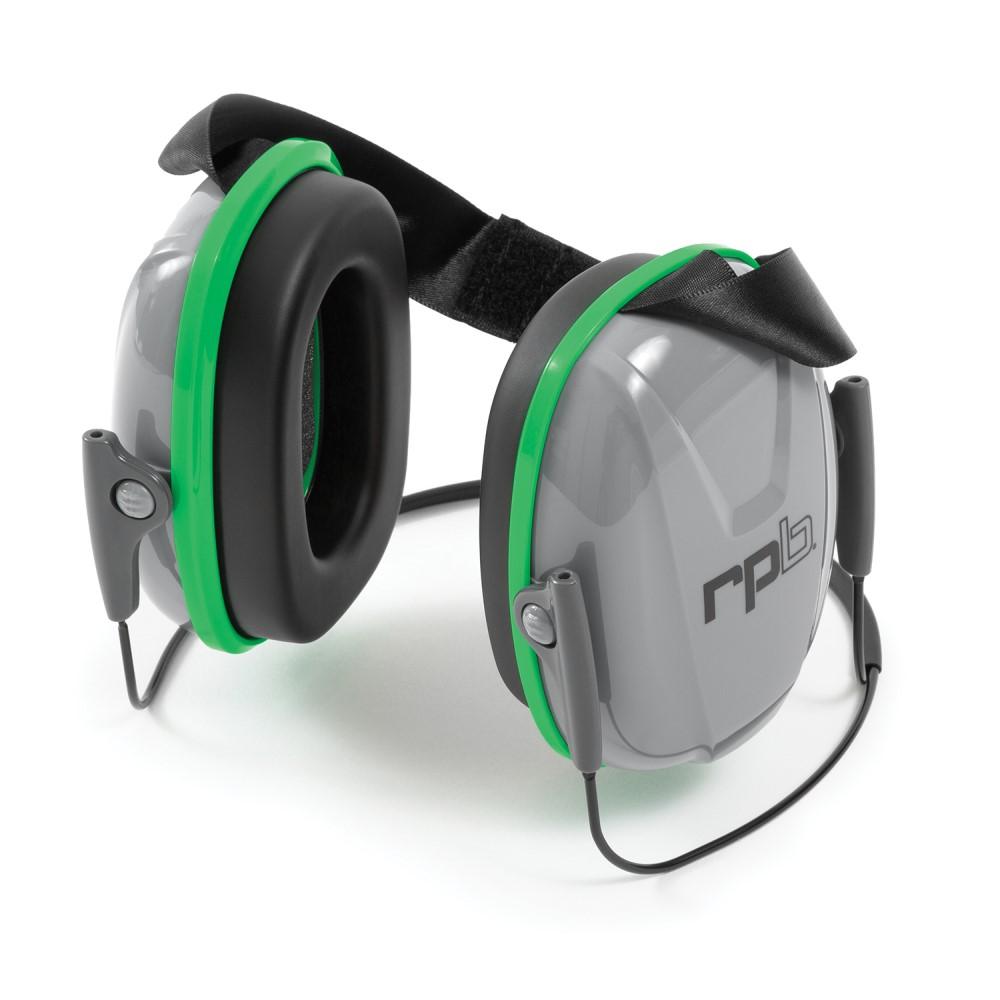 RPB Quiet Slim Hearing Protection Earmuffs with Behind Head Band for T200 Respirators - Noise Cancelling Safety Earmuffs for Shooting, Construction & Industrial Use