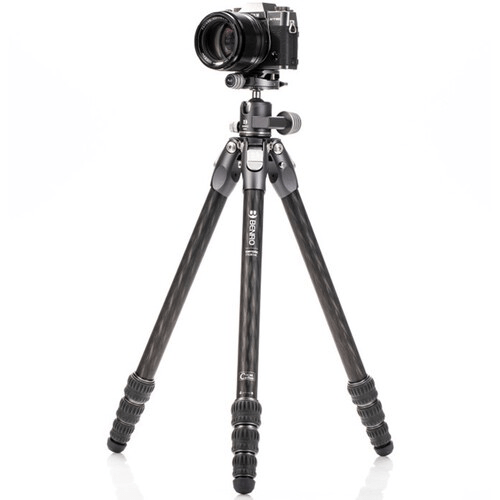 Benro Tortoise Columnless Carbon Fiber Tripod with GX25 Ballhead - 3-Section Twist Lock Legs, Lightweight Travel Tripod for DSLR Cameras | Perfect for Outdoor Photography, Hiking & Travel Adventures