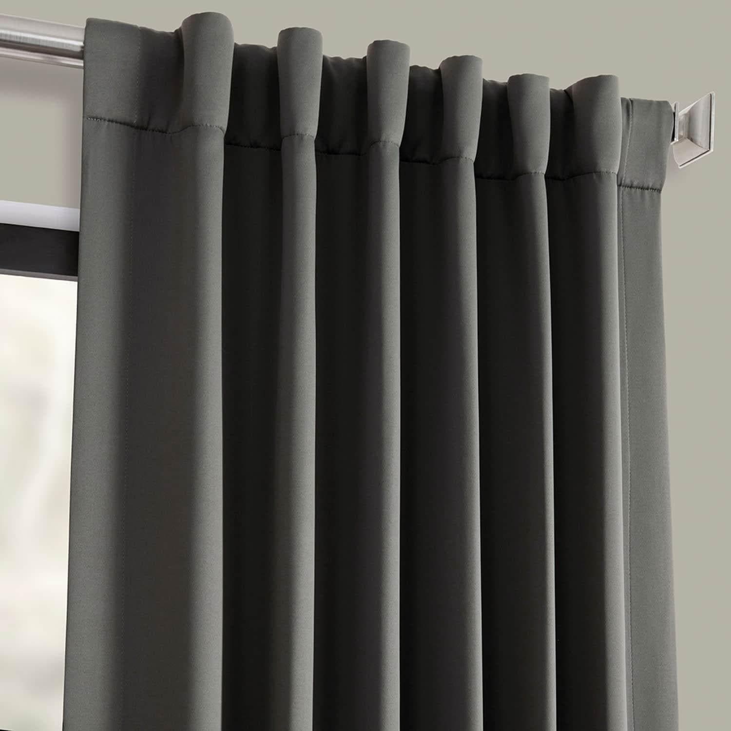 Anthracite Grey Blackout Curtains for Bedroom - Thermal Insulated Light Blocking Drapes for Better Sleep & Energy Savings