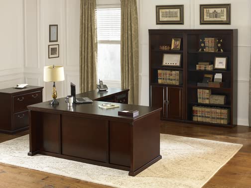 Martin Furniture Huntington Club 2-Drawer Lateral Office File Cabinet - Perfect for Home Office, Business Storage & Organization