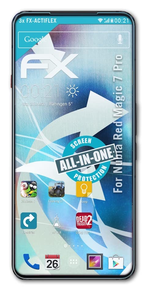 RedMagic 7 Pro Screen Protector - 3 Pack Ultra Clear Flexible Tempered Glass Film | Anti-Scratch & Bubble-Free Protection for Gaming & Daily Use