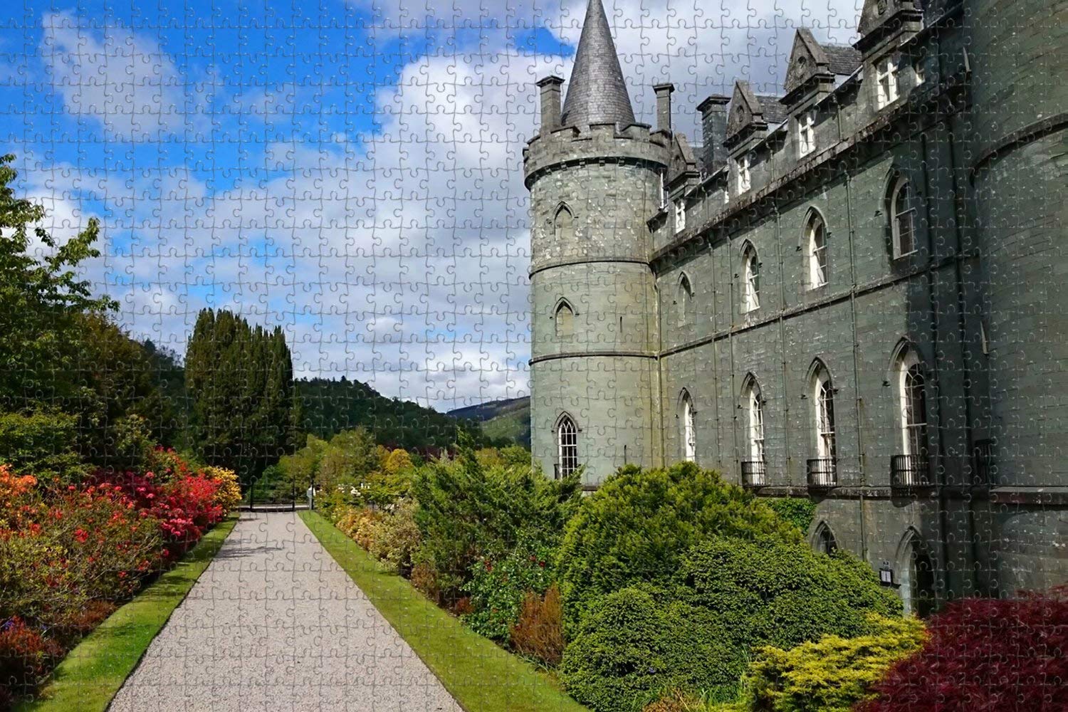 1000 Piece Wooden Jigsaw Puzzle - Inveraray Castle Scotland UK Travel Souvenir for Adults | Perfect for Relaxation, Home Decor & Gift Giving