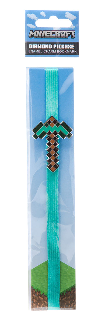 Minecraft Diamond Pickaxe Enamel Charm Bookmark - Perfect Gift for Gamers & Book Lovers - Gaming Accessories & Reading Essentials