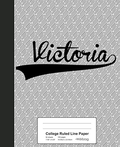 VICTORIA College Ruled Notebook - 100 Sheets Lined Paper for Students, Office & Journaling | Weezag Spiral Bound Writing Pad for School, Work & Note Taking