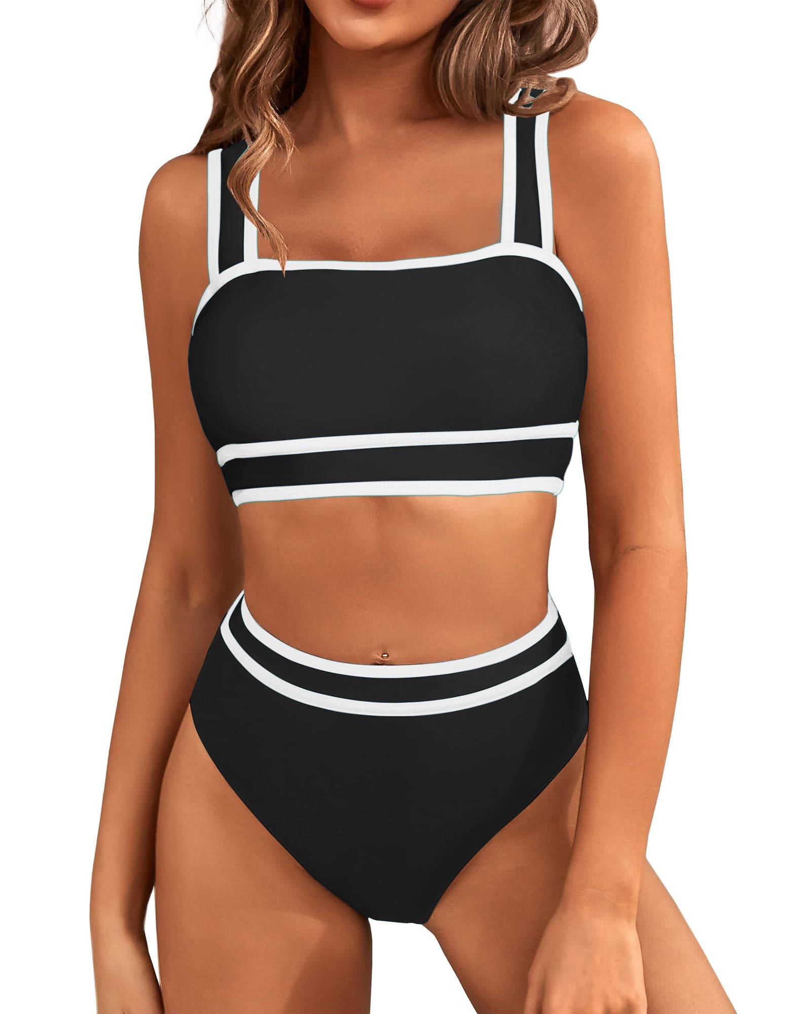 MELYUM High Waisted Bikini Sets for Women - Tummy Control Two Piece Swimsuit | Modest Bathing Suit for Teens & Adults | Summer Beach Swimwear 2025 | Perfect for Pool Parties, Vacations & Water Sports