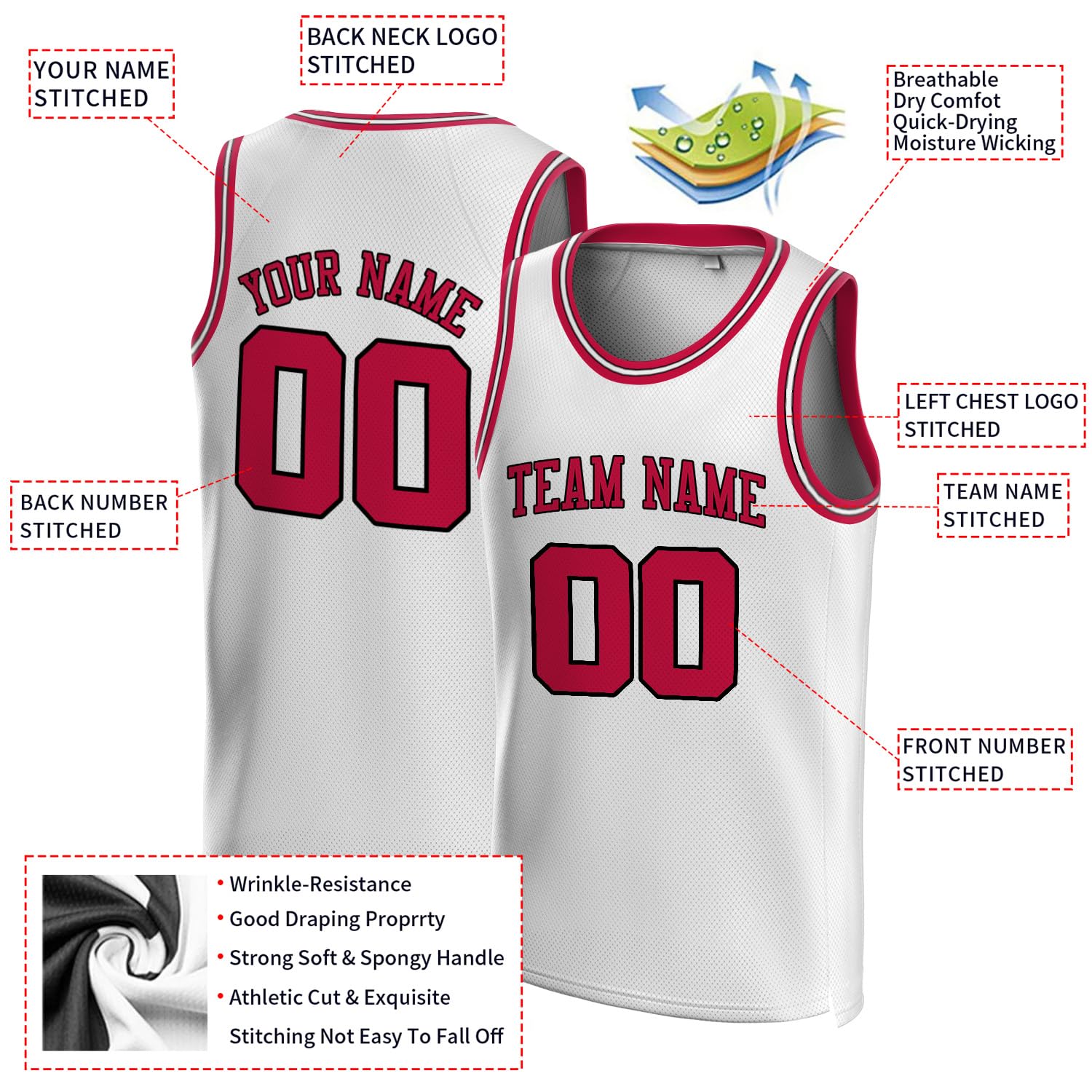 Custom Basketball Jerseys Personalized with Name & Number - Men's Women's Youth Kids Basketball Uniforms - Perfect for Team Games, Tournaments & Fan Apparel