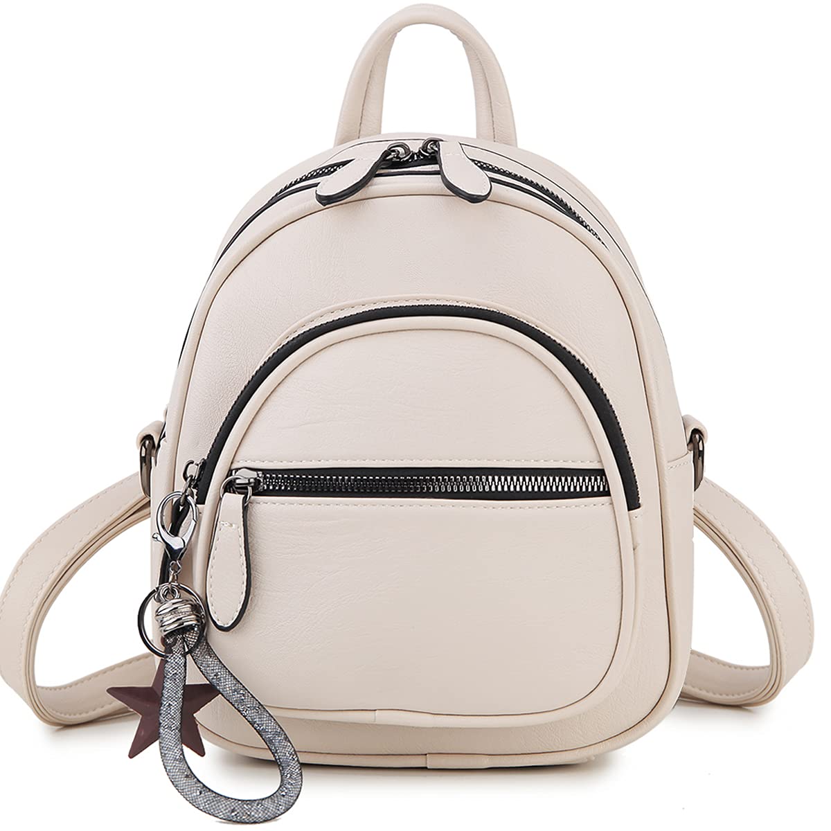 VX VONXURY Mini Backpack Purse for Women - Small Convertible Crossbody Bag with Detachable Straps, Fashionable Daypack for Travel, Work & School