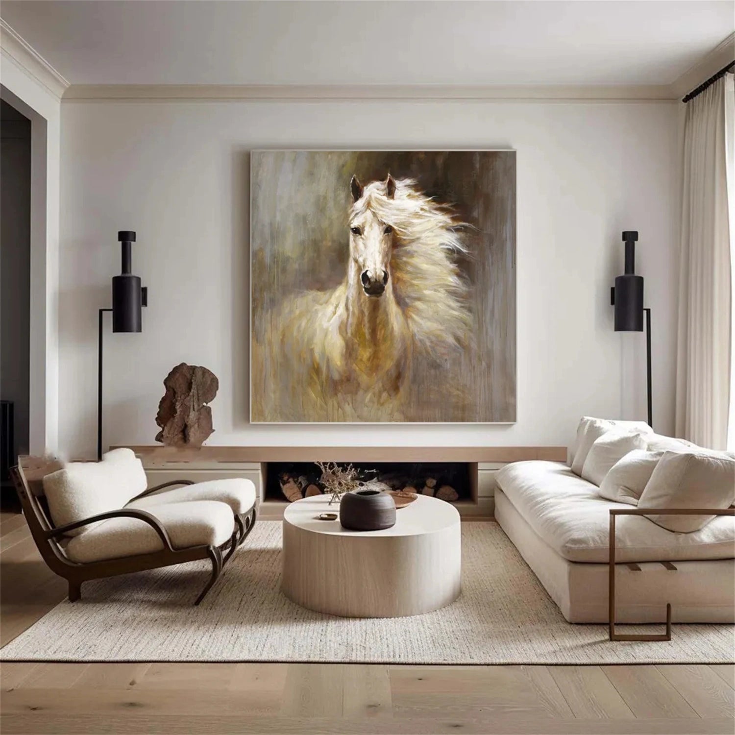 Animal Art Painting #AP162 - Handmade Canvas Wall Decor for Living Room, Bedroom & Office - Wildlife & Nature Inspired Artwork