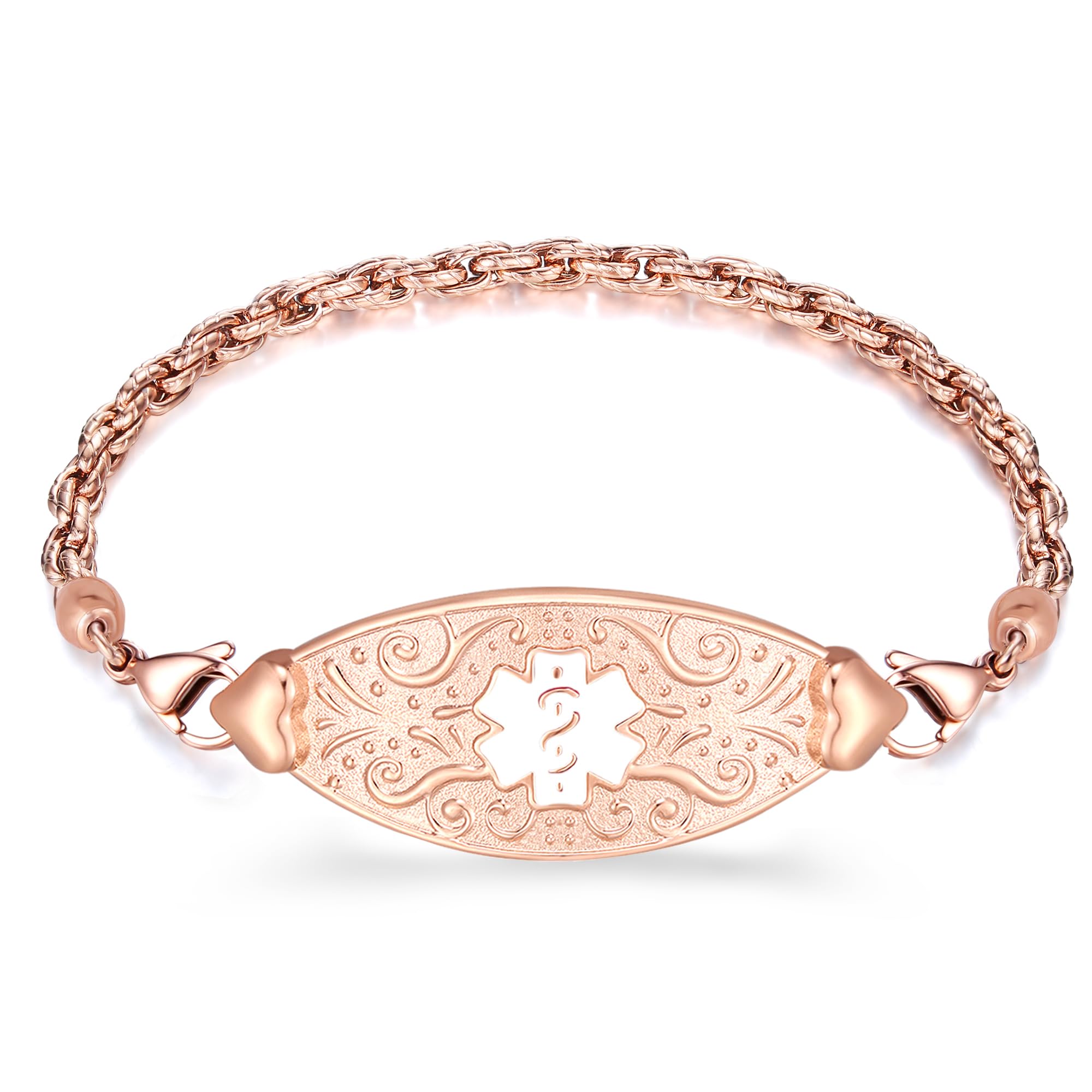 Divoti Personalized Engraved Medical ID Alert Bracelets for Women - Stylish & Durable Stainless Steel - Perfect for Allergies, Diabetes & Emergency Medical Identification